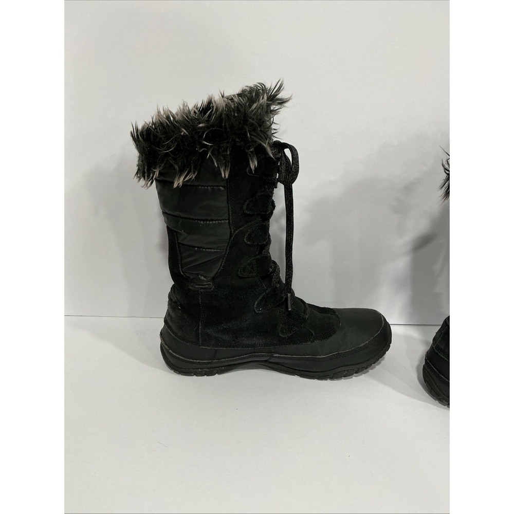 The North Face Nuptse Purna women's size 7 black puffer faux fur topped boots - Picture 5 of 9